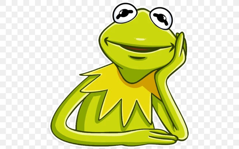 True Frog Kermit The Frog Toad Sticker, PNG, 512x512px, True Frog, Amphibian, Frog, Green, Kermit The Frog Download Free