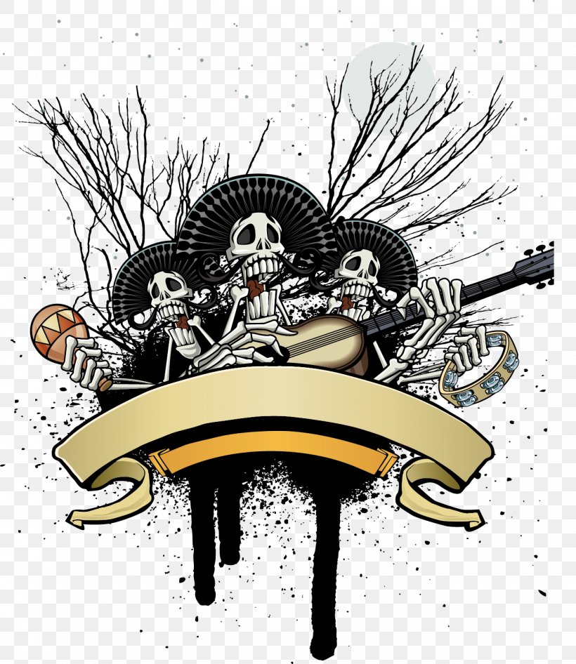 Calavera Halloween Skull, PNG, 1325x1530px, Calavera, Art, Festival, Guitar, Halloween Download Free