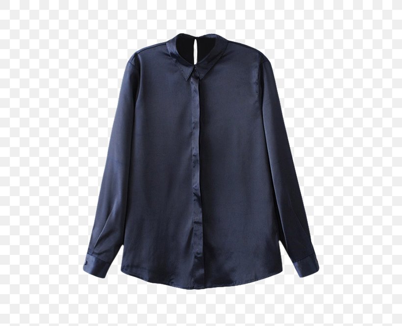 Blouse T-shirt Clothing Satin, PNG, 500x665px, Blouse, Blouson, Blue, Button, Casual Attire Download Free