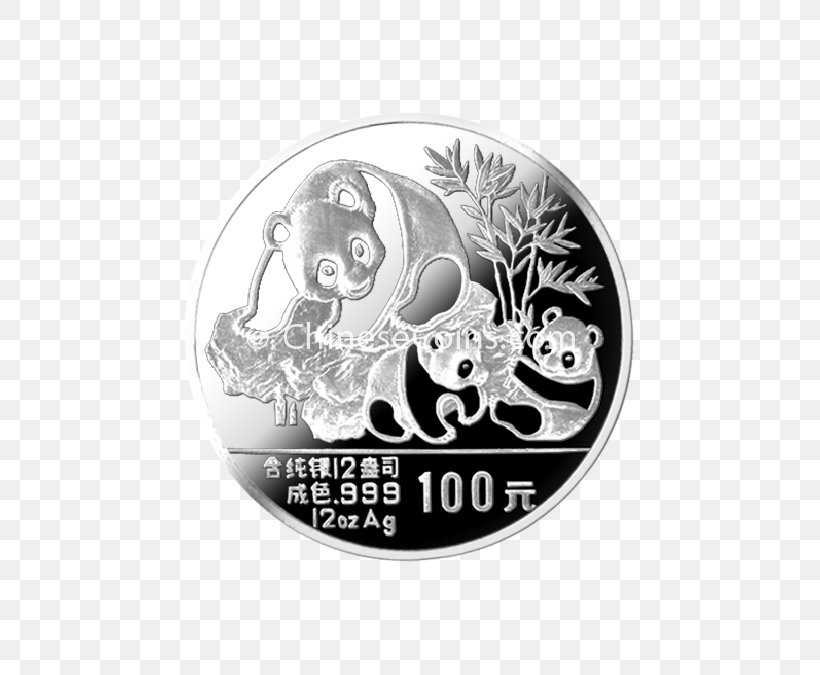 Chinese Silver Panda Coin Chinese Gold Panda, PNG, 675x675px, 1993, Silver, Brand, China, Chinese Gold Panda Download Free