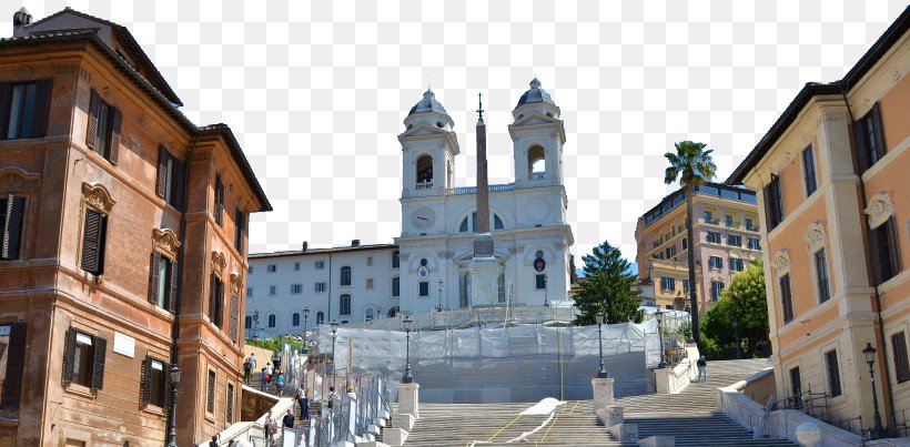 Trevi Fountain Piazza Di Spagna Colosseum Spanish Steps, PNG, 820x403px, Trevi Fountain, Building, City, Colosseum, Facade Download Free