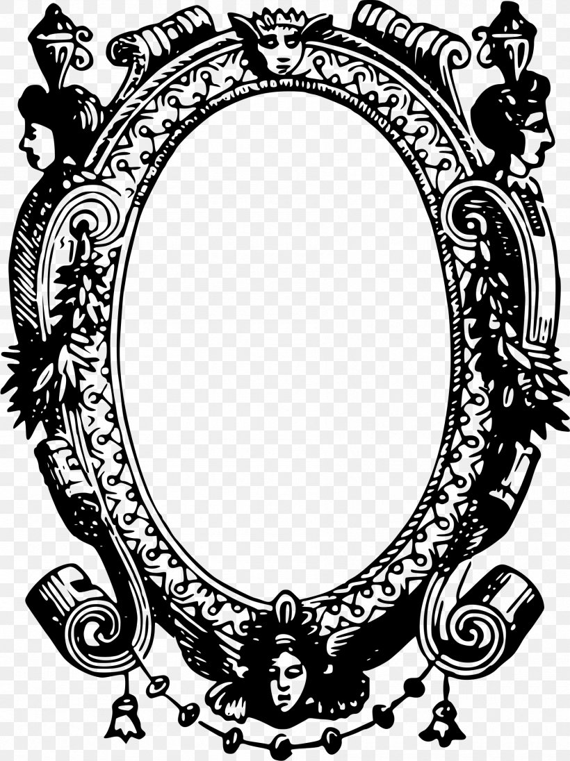 Picture Frames Drawing Mirror Clip Art, PNG, 1795x2400px, Picture Frames, Black And White, Drawing, Line Art, Mirror Download Free