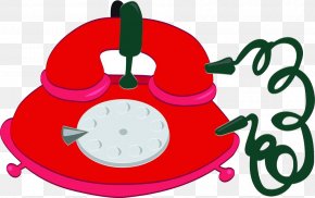 Red Phone - Telephone Drawing Mobile Phone Euclidean Vector Illustration PNG