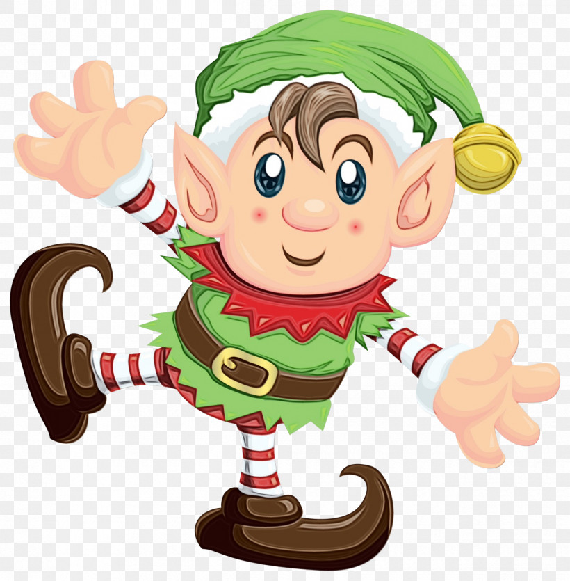 Christmas Elf, PNG, 1250x1273px, Watercolor, Animation, Cartoon, Christmas, Christmas Elf Download Free