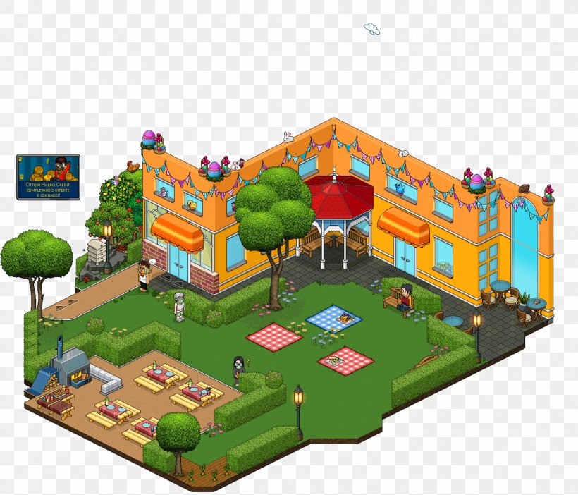 Habbo Picnic Playground Public Space Room, PNG, 1554x1331px, Habbo, Area, Easter, Game, Games Download Free