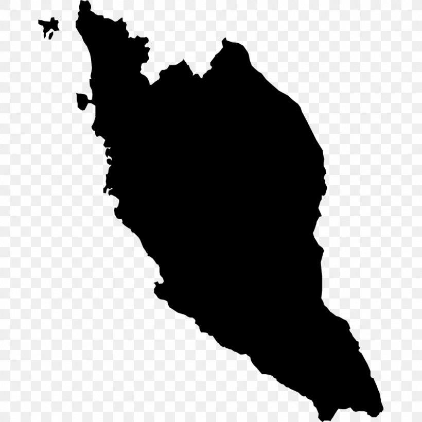 Malaysia Vector Map Royalty-free, PNG, 1024x1024px, Malaysia, Art, Black, Black And White, Drawing Download Free