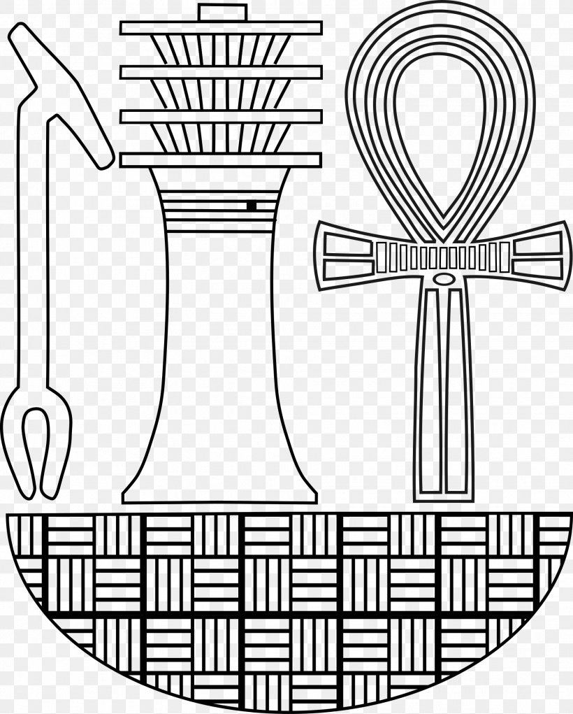 Ancient Egypt Djed Ankh Was-sceptre Eye Of Ra, PNG, 1926x2400px, Ancient Egypt, Ankh, Anubis, Area, Black And White Download Free
