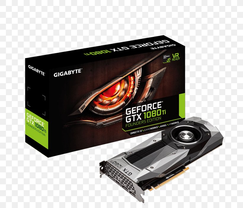 Graphics Cards & Video Adapters Gigabyte Technology Graphics Processing Unit EVGA Corporation NVIDIA GeForce GTX 1080 Ti, PNG, 700x700px, Graphics Cards Video Adapters, Computer, Computer Component, Computer Cooling, Electronic Device Download Free