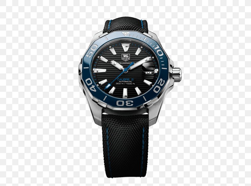 TAG Heuer Aquaracer Calibre 5 Automatic Watch, PNG, 456x608px, Tag Heuer Aquaracer Calibre 5, Automatic Watch, Blue, Brand, Diving Watch Download Free