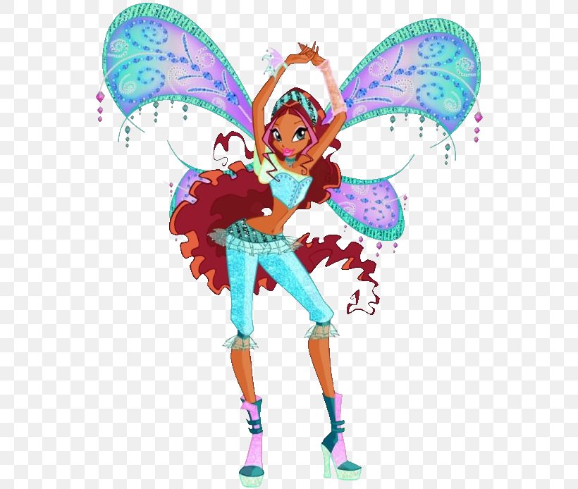 Aisha Musa Roxy Stella Winx Club: Believix In You, PNG, 556x694px, Aisha, Believix, Bloom, Butterfly, Doll Download Free