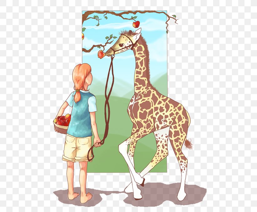 Giraffe Neck Cartoon Terrestrial Animal, PNG, 516x677px, Giraffe, Animal, Cartoon, Fauna, Giraffidae Download Free