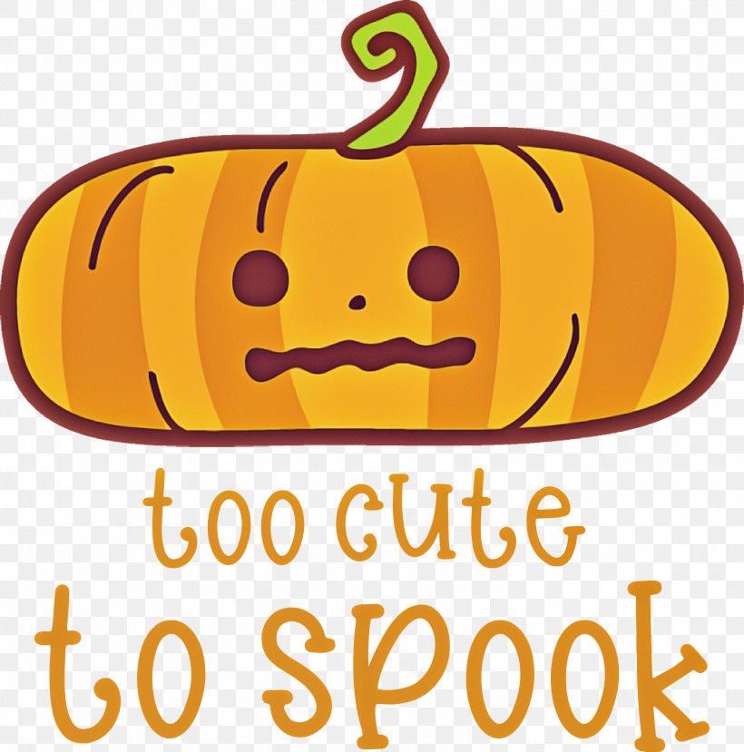 Halloween Too Cute To Spook Spook, PNG, 2965x3000px, Halloween, Fruit, Geometry, Happiness, Line Download Free