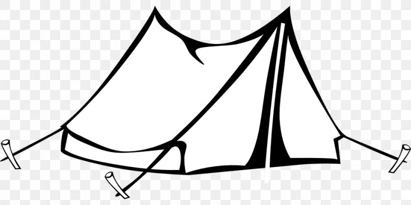 Camping Tent Campsite Clip Art, PNG, 960x480px, Camping, Area, Black, Black And White, Campfire Download Free