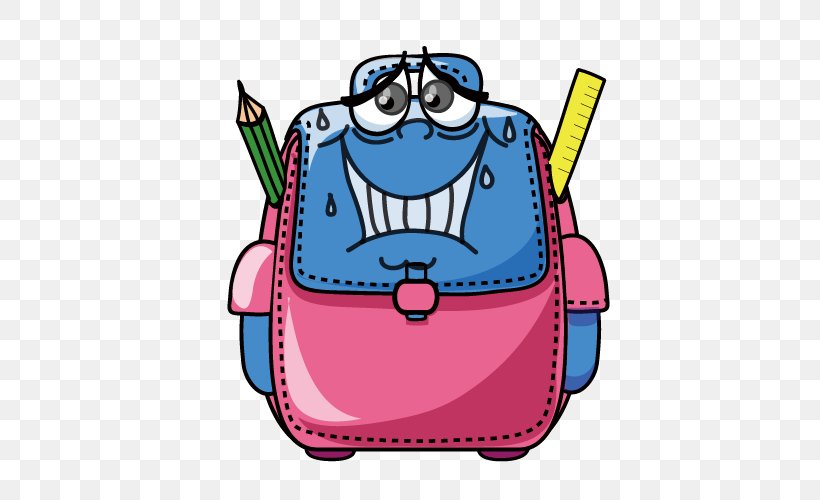Cartoon School Clip Art, PNG, 500x500px, Cartoon, Backpack, Bag, Fashion Accessory, Handbag Download Free