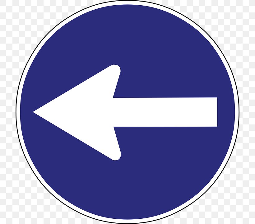 Direction, Position, Or Indication Sign Traffic Sign Arrow Road, PNG, 720x720px, Traffic Sign, Area, Blue, Brand, Driving Download Free