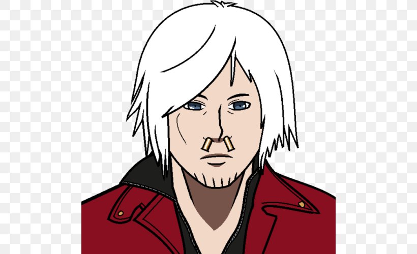 Facial Hair Dante Devil May Cry Final Fantasy Record Keeper, PNG, 500x500px, Watercolor, Cartoon, Flower, Frame, Heart Download Free