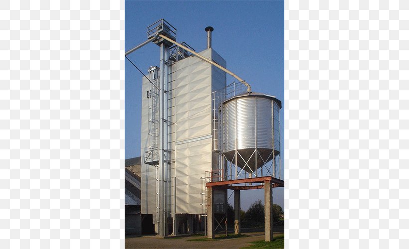 Silo Зерносушарка Grain Drying Cereal Maize, PNG, 500x500px, Silo, Building, Cereal, Clothes Dryer, Drying Download Free