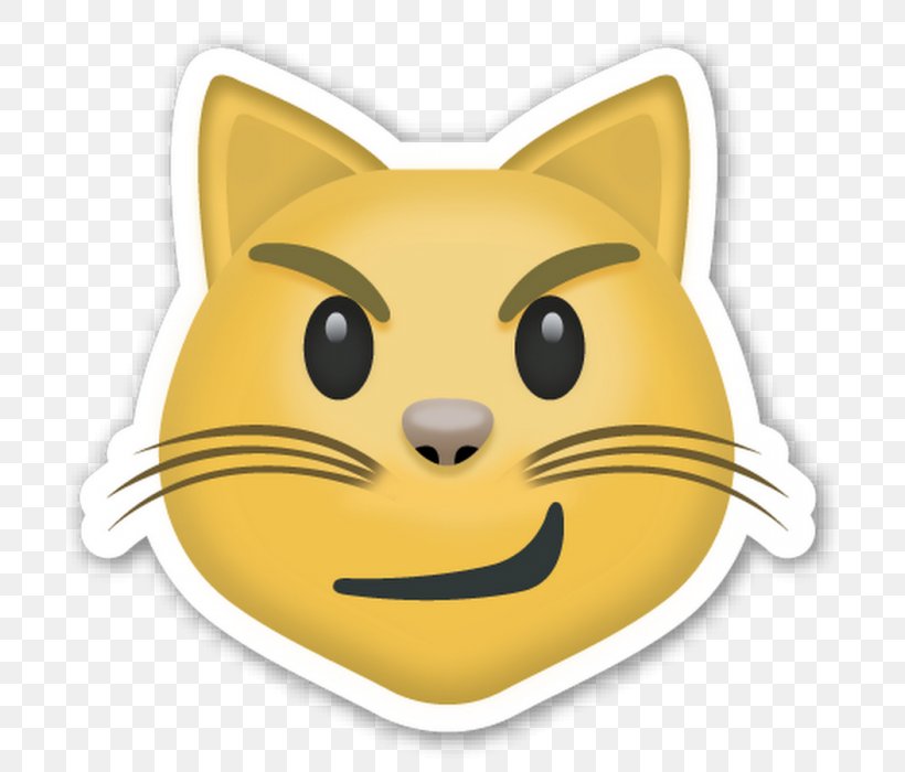 Cat Emoji Sticker Smile Heart, PNG, 700x700px, Cat, Carnivoran, Dog Like Mammal, Emoji, Emoji Movie Download Free