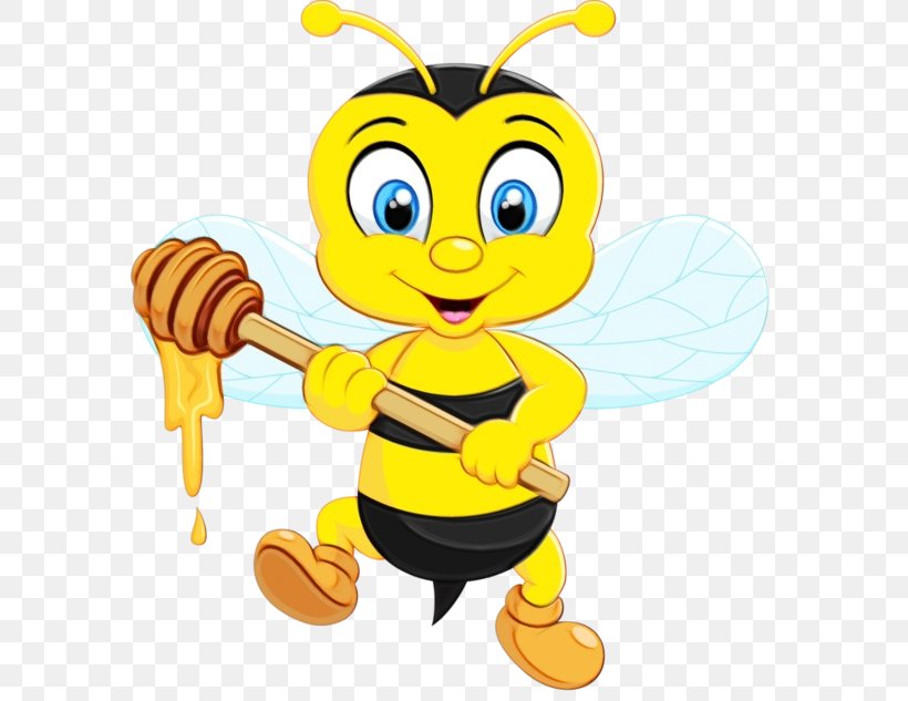 Bee Cartoon, PNG, 600x633px, Watercolor, Animated Cartoon, Animation, Bee, Bumblebee Download Free