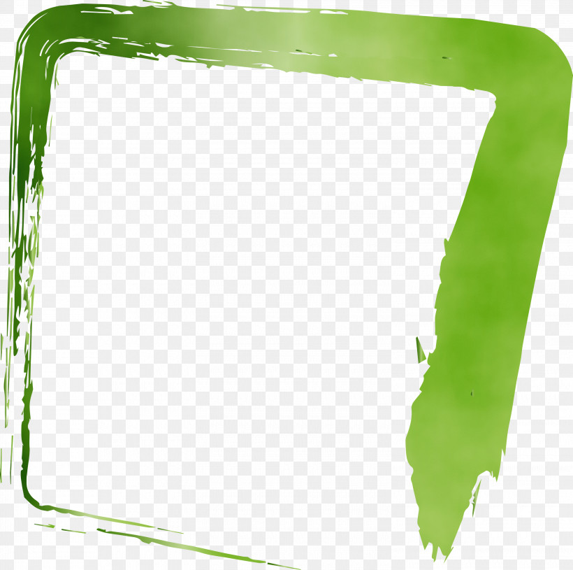 Green Rectangle, PNG, 3000x2983px, Brush Frame, Frame, Green, Paint, Rectangle Download Free