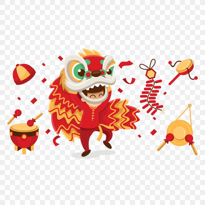 Lion Dance Chinese New Year Dragon Dance, PNG, 1667x1667px, Lion, Art, Cartoon, Chinese Dragon, Chinese Guardian Lions Download Free