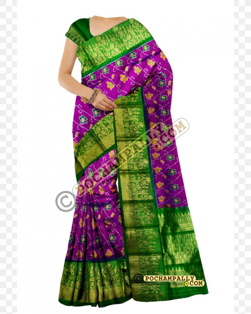 Bhoodan Pochampally Zari Pochampally Saree Ikat Handloom Saree, PNG, 1040x1300px, Bhoodan Pochampally, Blue, Day Dress, Green, Handloom Saree Download Free