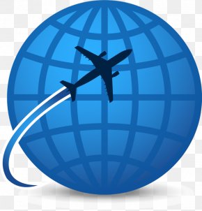 Sphere Electric Blue - Travel Blue Background PNG