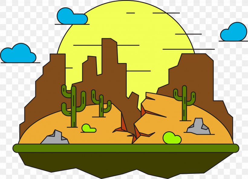 Cidade, PNG, 2466x1787px, Desert, Area, Canyon, Cartoon, Grass Download Free