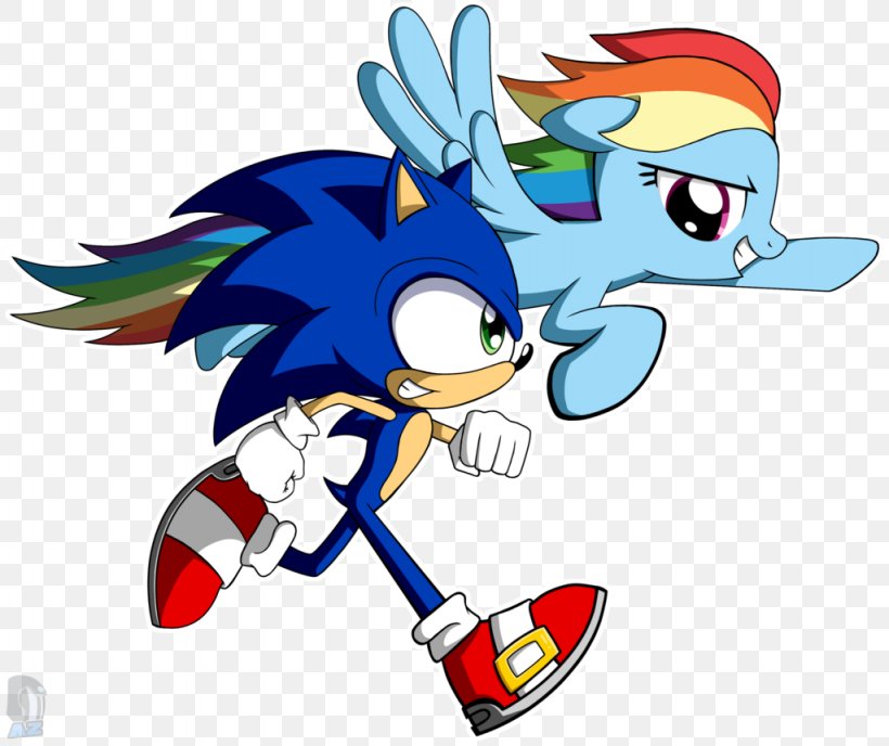 Rainbow Dash Sonic Dash SegaSonic The Hedgehog Unicorn Crossover, PNG, 1024x860px, Rainbow Dash, Art, Artwork, Cartoon, Chao Download Free