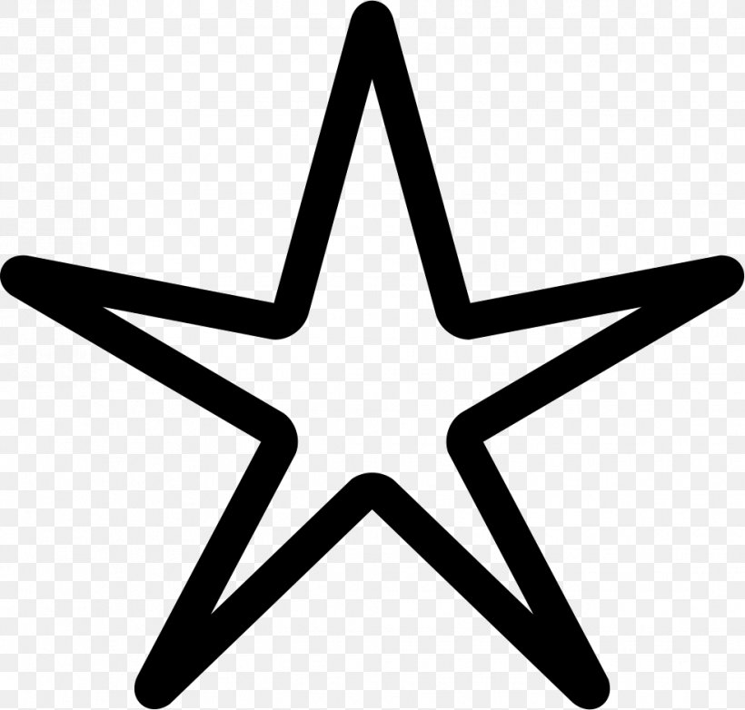 Star, PNG, 981x936px, Fivepointed Star, Black And White, Computer Software, Point, Raster Graphics Download Free