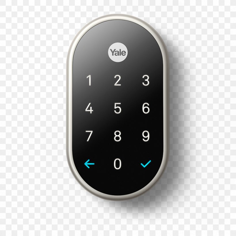 Yale Pin Tumbler Lock Nest Labs Mobile Phones, PNG, 1000x1000px, Yale, Brass, Door, Electronic Device, Electronics Download Free