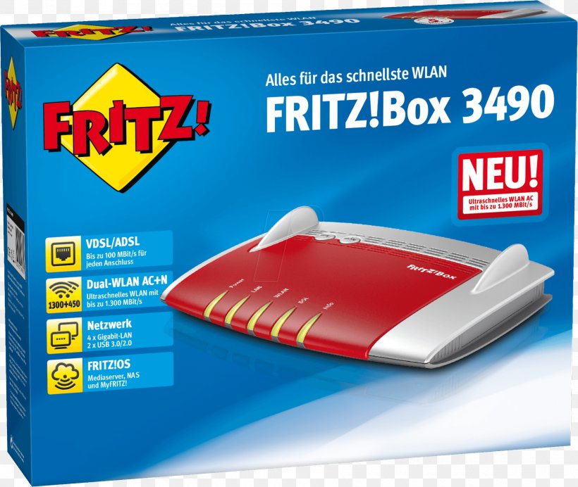 AVM Fritz!Box 3490 AVM GmbH Router Digital Subscriber Line, PNG, 1800x1520px, Avm Fritzbox 3490, Avm Fritzbox, Avm Gmbh, Brand, Broadband Download Free