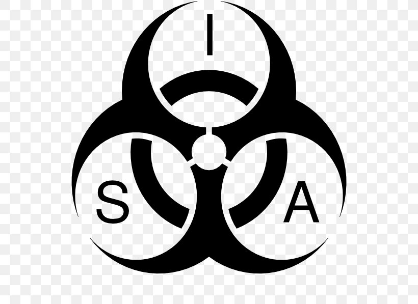 Biological Hazard Hazard Symbol Sticker, PNG, 570x597px, Biological Hazard, Area, Black And White, Brand, Decal Download Free