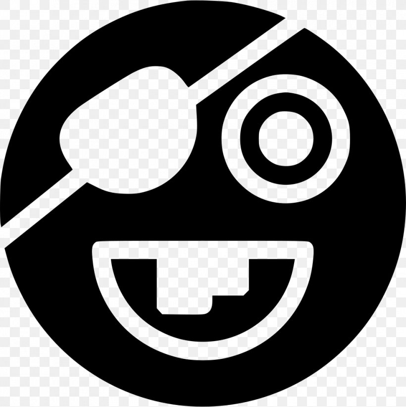 Smiley Emoticon Clip Art, PNG, 980x982px, Smiley, Black And White, Emoticon, Monochrome Photography, Piracy Download Free