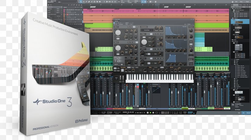 Digital Audio Workstation Studio One PreSonus Sound Recording And Reproduction, PNG, 1600x891px, Watercolor, Cartoon, Flower, Frame, Heart Download Free