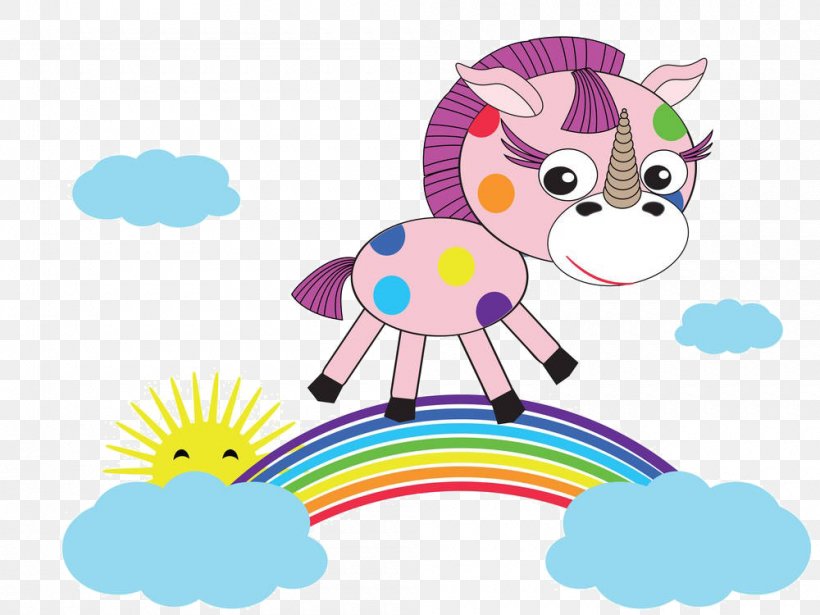 Horse Rainbow Cartoon, PNG, 1000x750px, Horse, Area, Art, Carnivoran, Cartoon Download Free