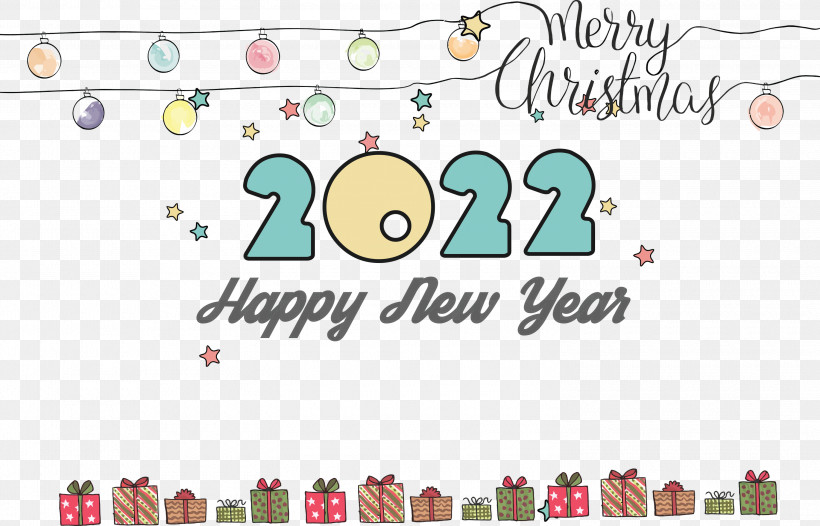 2022 Happy New Year 2022 New Year 2022, PNG, 3000x1928px, Happy New Year, Banner, Cartoon, Creativity, Geometry Download Free