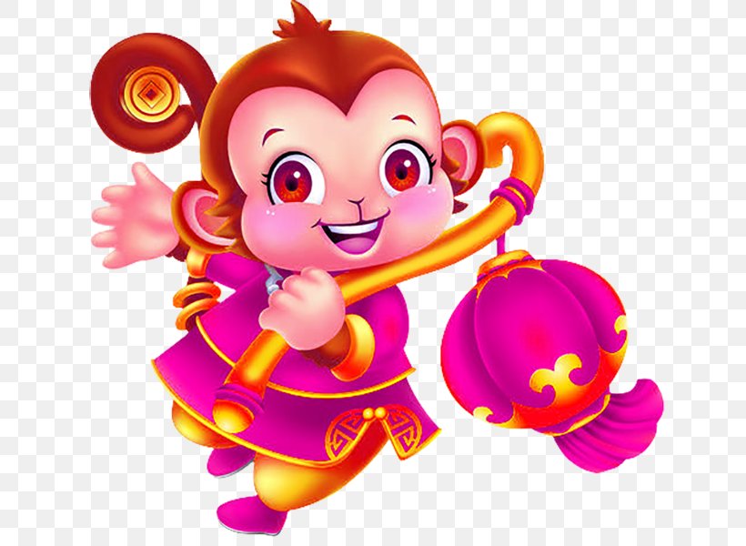 Ape Monkey Lantern, PNG, 645x600px, Ape, Animation, Baby Toys, Cartoon, Chinese New Year Download Free