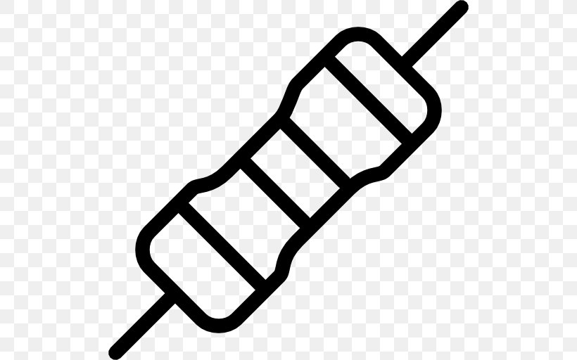 Resistor Ohm, PNG, 512x512px, Resistor, Black And White, Electronic Color Code, Electronics, Icon Design Download Free