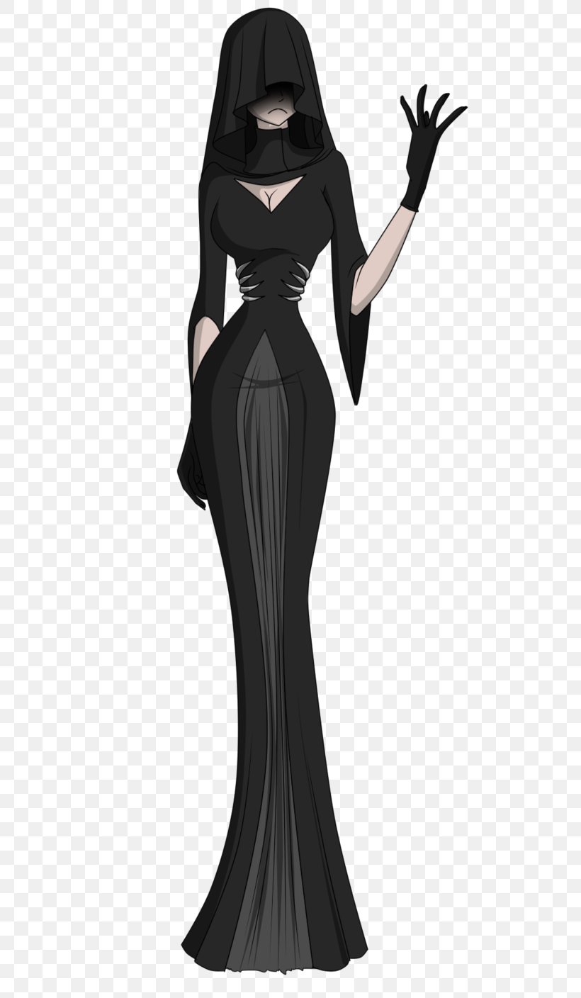 Gown Shoulder Character Fiction Black M, PNG, 568x1408px, Watercolor, Cartoon, Flower, Frame, Heart Download Free