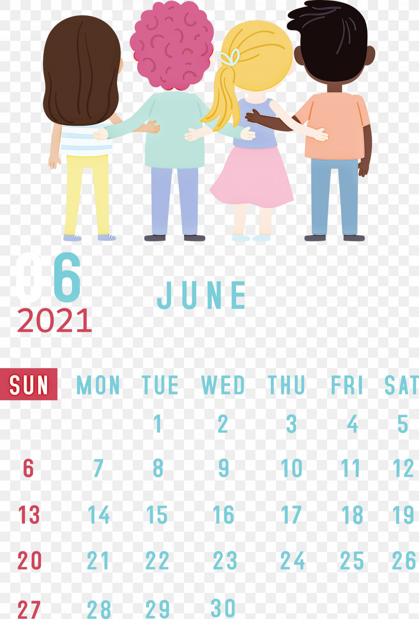 June 2021 Calendar 2021 Calendar June 2021 Printable Calendar, PNG, 2030x3000px, 2021 Calendar, Cartoon, Drawing, June 2021 Printable Calendar, Vector Download Free