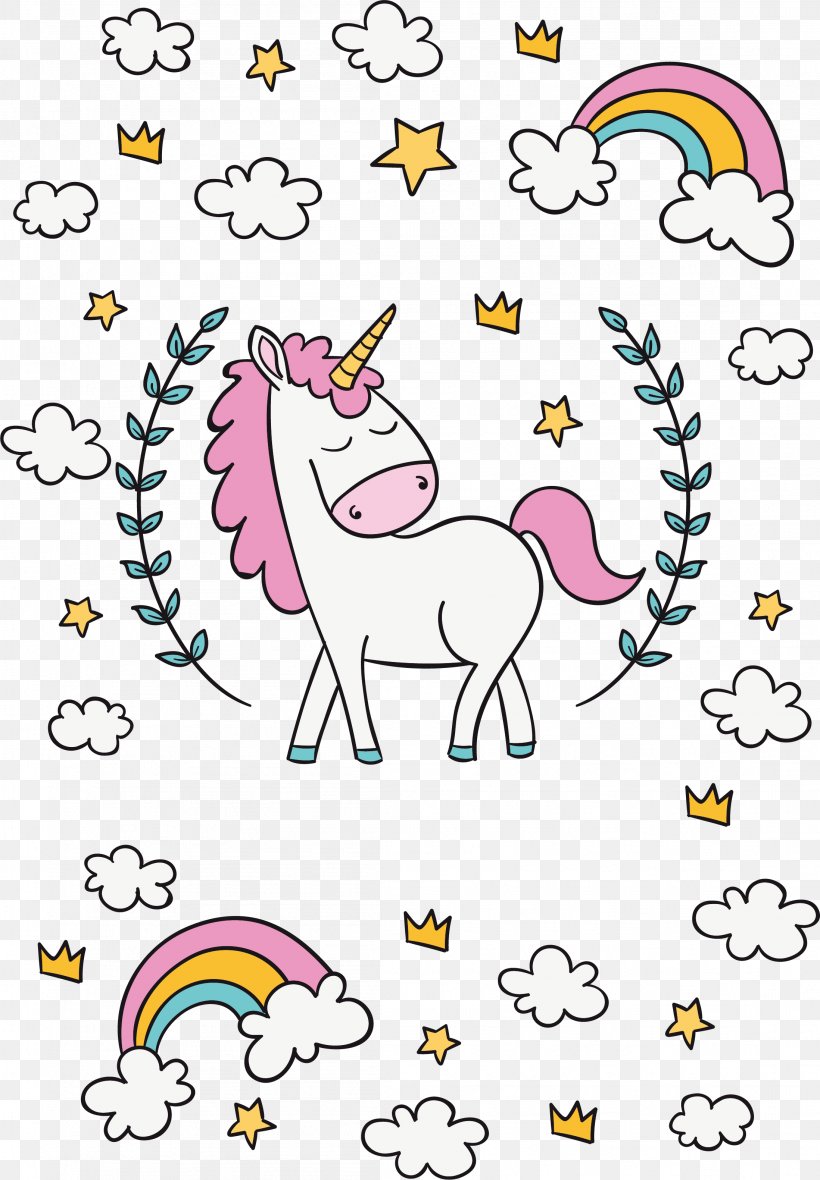 Unicorn Clip Art, PNG, 2197x3164px, Watercolor, Cartoon, Flower, Frame, Heart Download Free