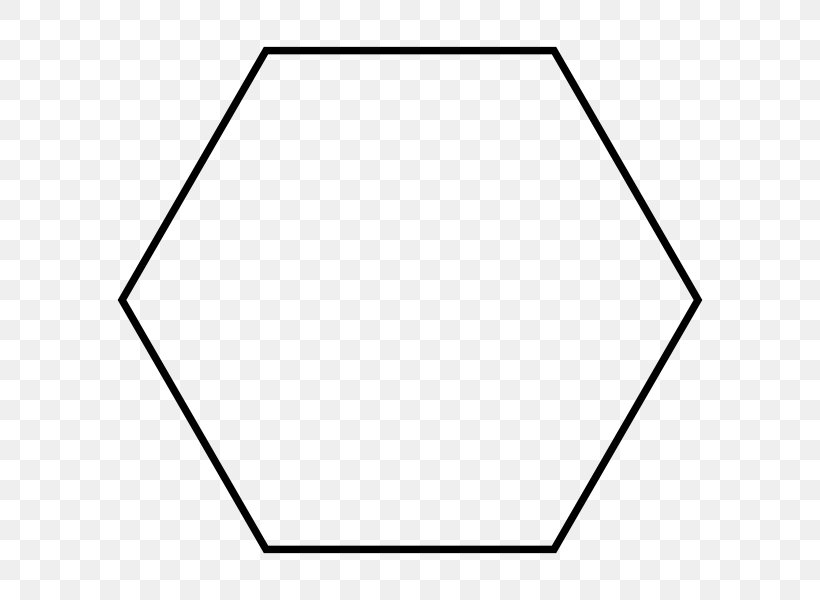Hexagon Regular Polygon Shape Geometry, PNG, 600x600px, Hexagon, Area, Black, Black And White, Equiangular Polygon Download Free