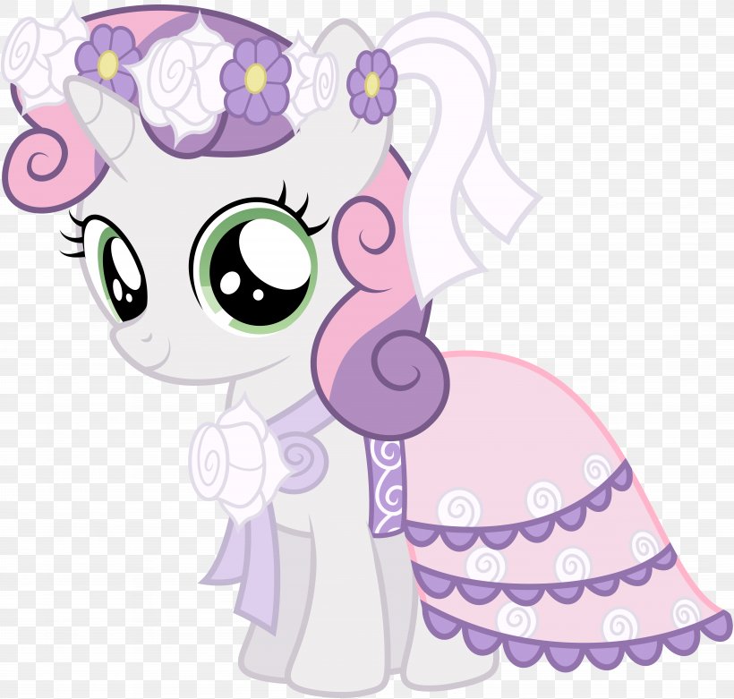 Sweetie Belle Pony Rainbow Dash Dress Rarity, PNG, 8192x7808px, Watercolor, Cartoon, Flower, Frame, Heart Download Free