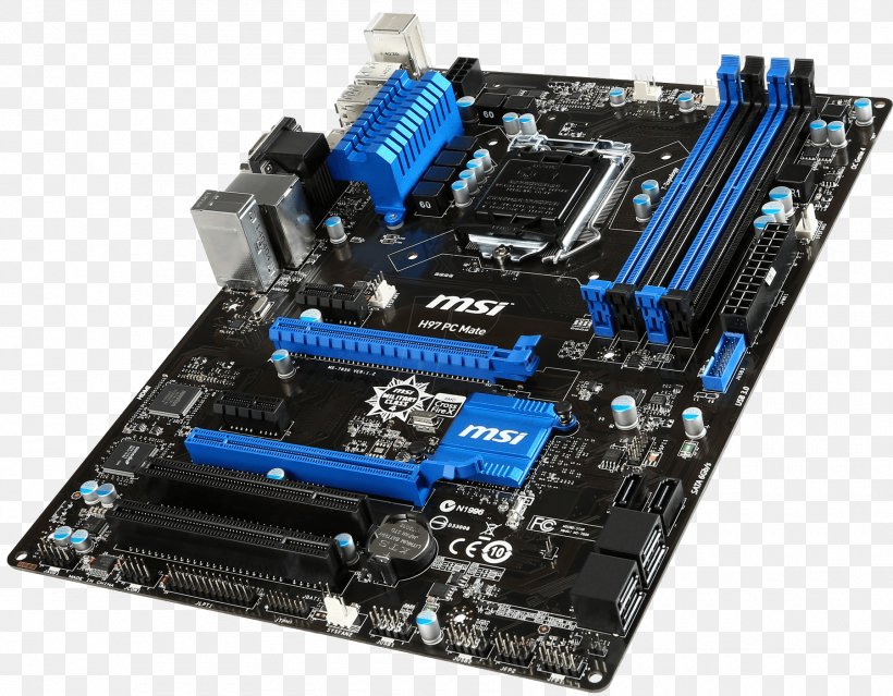 Intel LGA 1150 Motherboard MSI Z97 PC Mate Land Grid Array, PNG, 1800x1404px, Intel, Atx, Central Processing Unit, Circuit Component, Computer Download Free