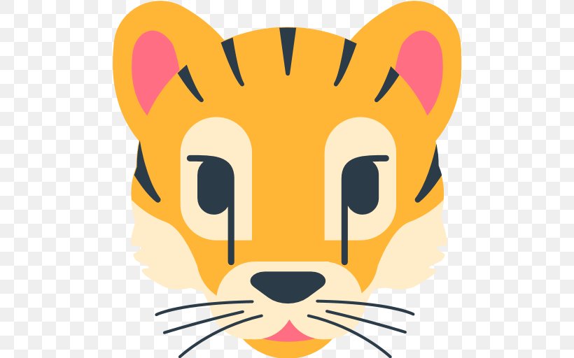 Whiskers Tiger Emoji Emoticon Symbol, PNG, 512x512px, Whiskers, Big Cats, Carnivoran, Cat, Cat Like Mammal Download Free