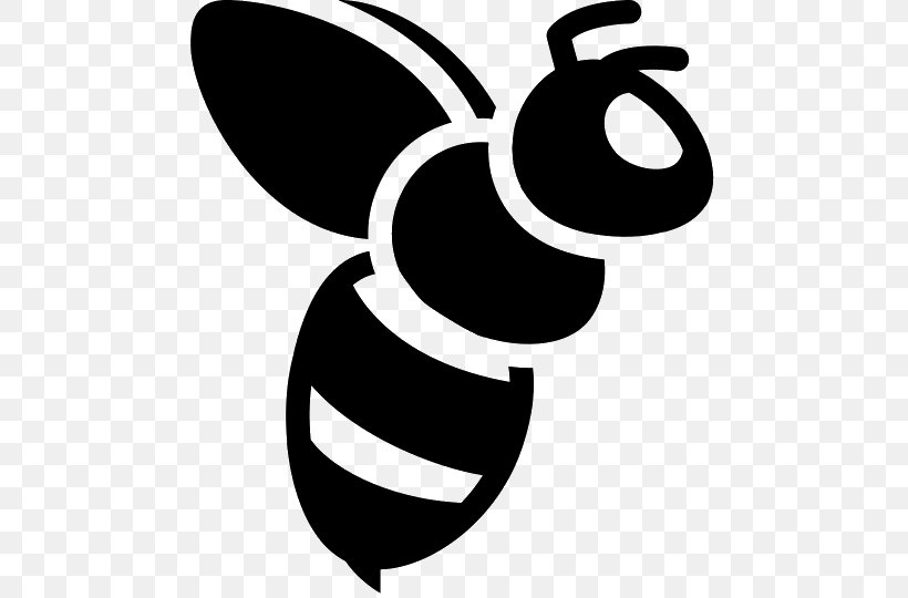 Bee Insect Clip Art, PNG, 540x540px, Bee, Artwork, Black And White, Flower, Flowering Plant Download Free