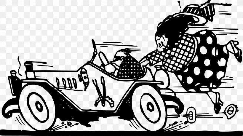 Cartoon Clip Art, PNG, 2400x1346px, Car, Animation, Art, Automotive Design, Black And White Download Free
