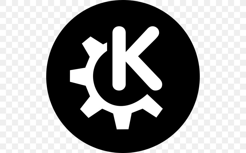 KDE Clip Art Desktop Environment, PNG, 512x512px, Kde, Black And White, Brand, Computer Software, Desktop Environment Download Free