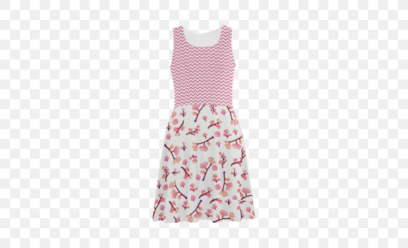 Polka Dot Backpack Sleeve Nightwear Pink Flowers, PNG, 500x500px, Polka Dot, Backpack, Bag, Clothing, Day Dress Download Free